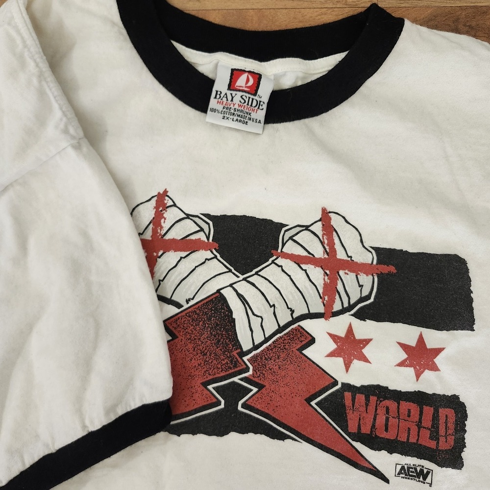 VINTAGE Y2K AEW T Shirt Best In The World Adult 2XL CM PUNK XXL/2XL Wrestling